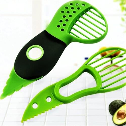 Avocado Cutter Slicer Pitter 4 In 1 Silicon Grip Peeler Pulp Grinding Vegetable Fruit Knife Split Kichen Gadget Inteligentes