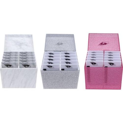 NEW Cosmetic Makeup Organizer Eyelash Storage Box Eyelashes Glue Pallet Holders 10 Layer Grafting Eyelash Extension Tool