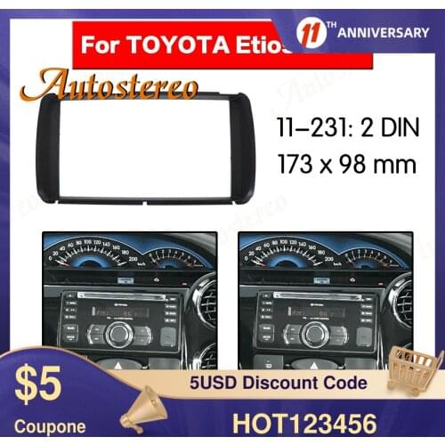 Frame Panel Top Radio Fascia For Toyota Etios 2011+ Stereo Fascia Dash CD Trim Installation Frame Kit
