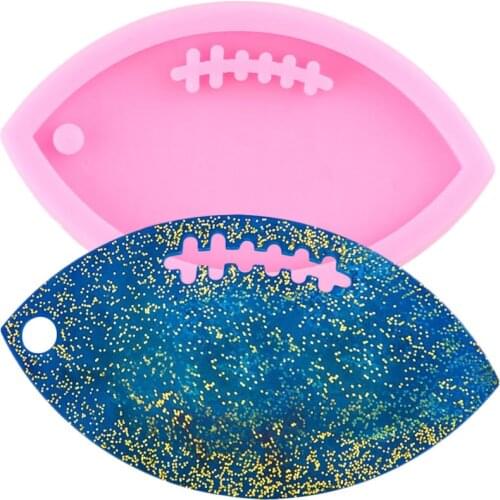Rugby Football Silicone Mold Football Keychain Molds Key Ring Epoxy Resin Mould DIY Craft Necklace Jewelry Making Pendant Moulds