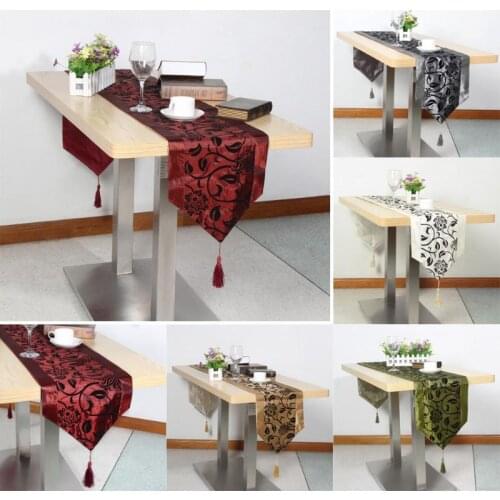 Flower Tablecloth Table Runner Tables Cloth Wedding Kitchen Utensils Xmas Home Decor Party Supplie Fashion Accessories