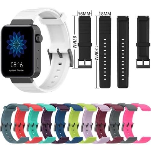 Replacement Silicone Solid Color Soft Watchband Wrist Strap for Xiaomi Mi Watch