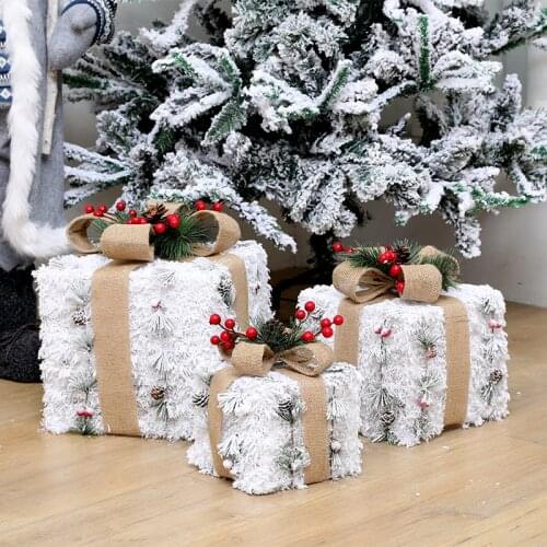 Snow box a three piece window set hotel Christmas decorations gift package Christmas tree scene decoration supplies