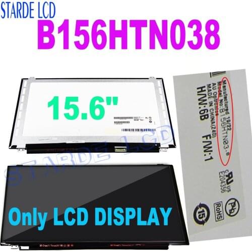 B156HTN03.8 B156HTN038 LED Screen Matrix for Laptop 15.6" 30Pin eDP Matte 1920X1080 FHD LCD Display Panel Monitor Replacement