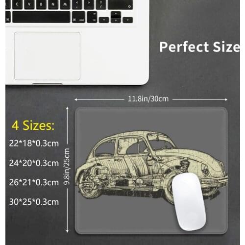 Type I K ? Fer Mouse Pad DIY Print Cushion Bug Beetle Veedub Air Cooled Type 1 Cutaway Schematic Slug Bug Super
