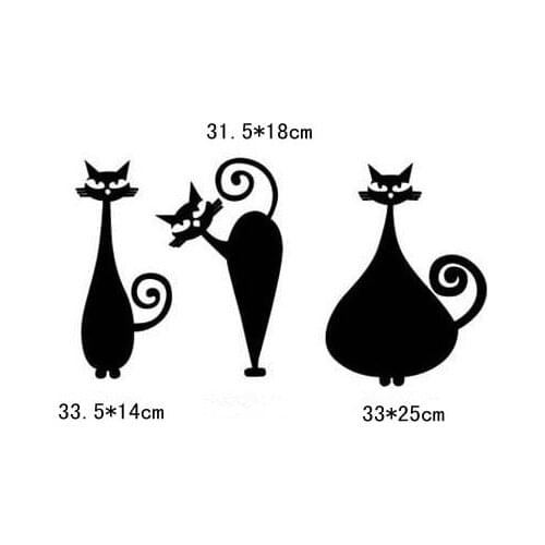 Three Cat Mirror Environmental Protection Removable Wall Sticker Crystal Stereo Mirror Sticker wall decorations living room