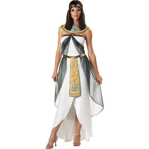 UTMEON Sexy Womens Sleeveless Queen Of Egypt Cleopatra Costume Fancy Dress Halloween Egyptian Costume Ethnic Clothing
