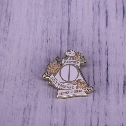 Together they make one master of death brooch floral deathly hallows pin magic HP wizardry addition