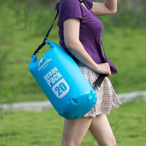 5L 10L 20L Barrel-Shaped 500D PVC Tarp River Trekking Drifting Seal Rafting Bag Ocean Pack Waterproof Bag Dry Bag For Outdoor