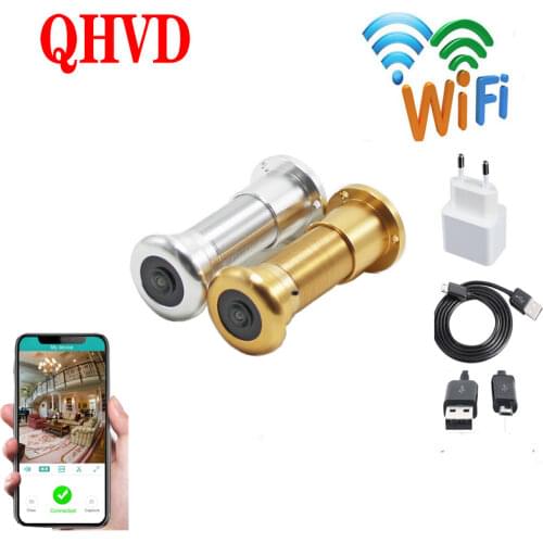 Tuya WIFI door eye camera HD 1080P infrared night vision peephole mini cat eye security camera two-way voice intercom
