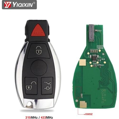 YIQIXIN KYDZ 4 Buttons Remote Smart Car Key For MB Mercedes BENZ E S 2Supports Original NEC BGA Fob FBS3 Immo 315Mhz 433MHz
