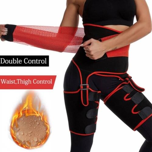 Waist Trainer for Women 3 in 1 Butt Lifter Waist and Thigh Trimmer High Waist Adjustable Shapewear for Weight Loss Workout Sweat