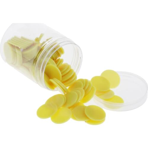 100pcs/pack ABS Plastic Poker Chips Casino Bingo Game Tokens Toy Yellow