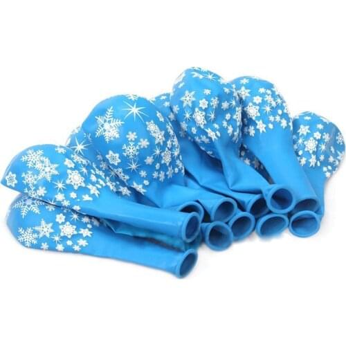 120pcs/lot Christmas Frozen Snowflake Latex Balloon Birthday Wedding party Decoration Supplies Baby Shower Kids toy