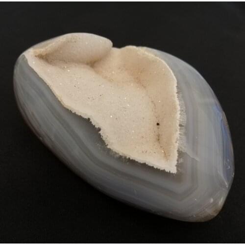 290g Tog Quality Natural Agate Geode White Cluster Charming Quartz Crystal Ornament Healing Gift For Home Decoration