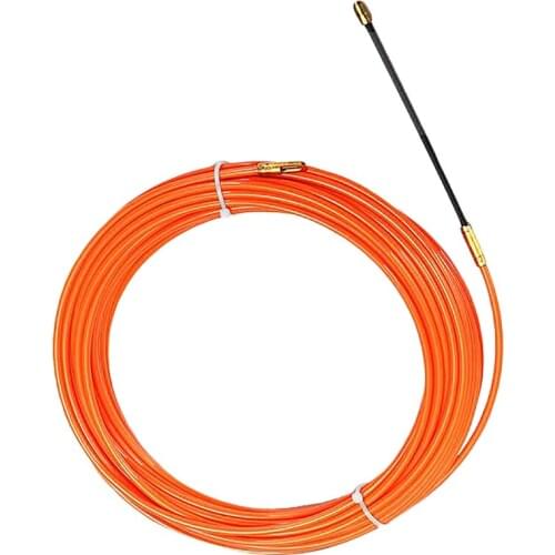4Mm 30 Meter Orange Guide Device Nylon Electric Cable Push Pullers Duct Snake Rodder Fish Tape Wire