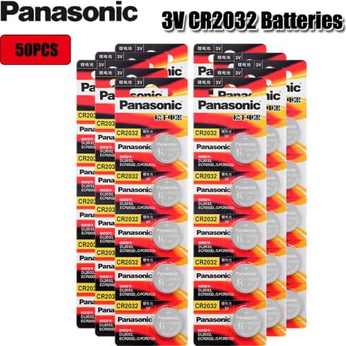 50pcs original brand new battery for PANASONIC cr2032 3v button cell coin batteries for watch computer cr 2032 For Toys