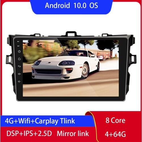For Toyota Corolla E150 E120 Bluetooth Speaker Car Play Multimedia Player Android Mp3 Radio Oto Teypler Internet Wifi Gps Coche