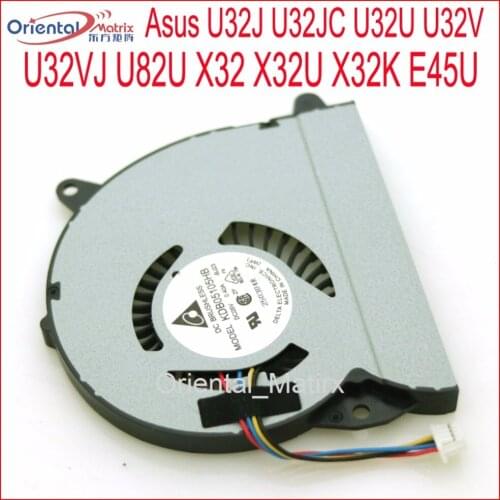 Free Shipping New KDB05105HB Fan For Asus U32J U32JC U32U U32V U32VJ U82U X32 X32U X32K E45U Laptop CPU Cooling Fan