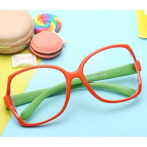 Anti blue Light Kids Glasses Children Big Optical Frame Eyewear Boy Girls Clear Computer Transparent Eyeglasses UV400 Protection