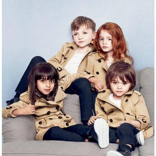 Toddler kid trench jacket elegant gentleman solid jacket coat for 1-12years child boys girls tench coat outerwear clothes