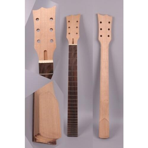 Unfinishede electric guitar neck 24 fret Locking nut 648mm 25.5 inch mahogany made and rosewood fingerboard 0010