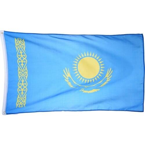 Kazakhstan National Flag 90*150cm Office Activity Parade Holiday Festival Decoration Banner Kazakhstan Flags Home Decor