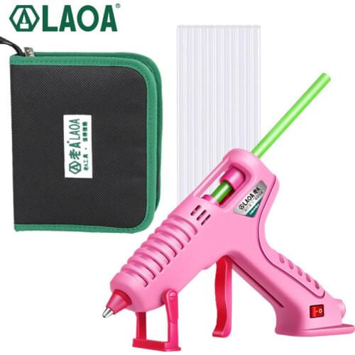 LAOA EU Hot Melt Glue Gun Set With Bag 40-100W Thermo Electric Adhesive Gun Hot Glue Gun Adhere PU flower Gift With 30 Sticks