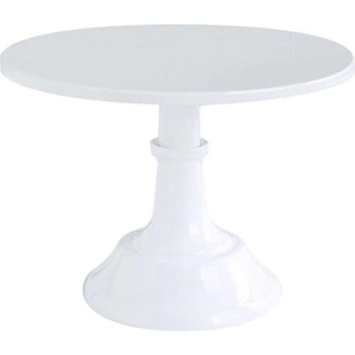 Metal Iron Cake Stand Round Pedestal Dessert Holder Cupcake Display Rack Bakeware White Wedding Party Decoration
