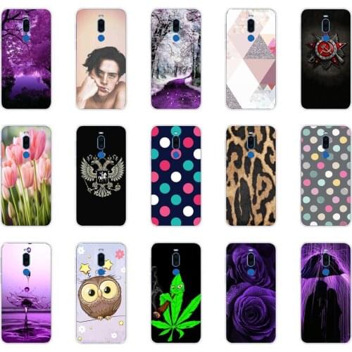 For Meizu X8 M8 Lite Case Soft TPU Silicon Back Cover For Meizu X8 Case M8 Lite Rose Print Phone Case Coque Para Pro 7 Plus