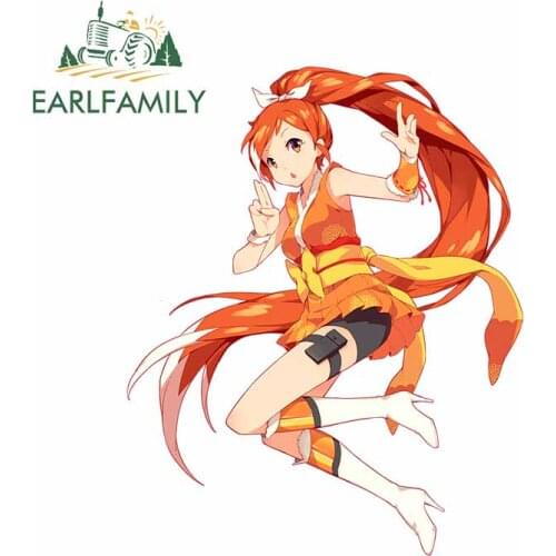 EARLFAMILY 13cm x 10.5cm for Crunchy Discord Bots Auto Decal DIY Anime Waterproof Scratch-proof 3D Body for Car Stickers Decor