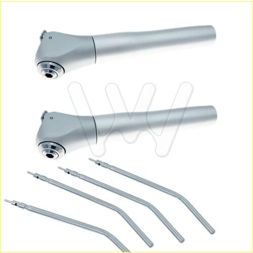 2pcs 3-Way Triple Syringe Handpiece Dental Dentist Air Water + 4 Nozzles Tips
