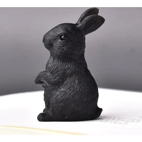 Natural Obsidian Quartz Pikachu Hand Carved Crystal Polished Quartz Healing Stones Gemstones For Home