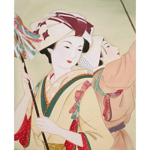 New Diamond mosaic diamond embroidery beads Japanese Kimono women oil diamonds cross stitch painting handwork kits wall decor