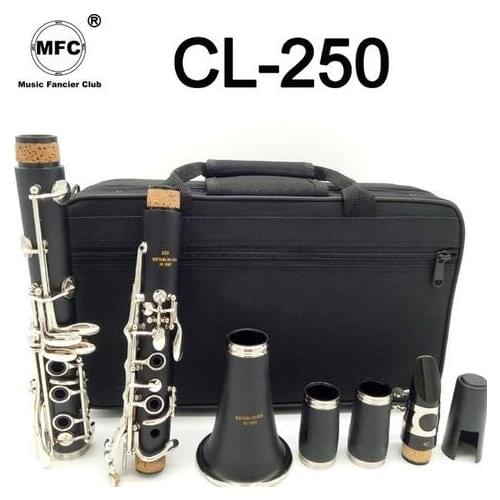 Brand New Music Fancier Club Matte ABS Resin Clarinet MFCCL-250 Bakelite Clarinets 4C Included Case Student Bb Mouthpiece