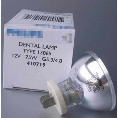 New Made in Germany 13865 12V 75W 410719 G5.3/4.8 Halogen Lamp Dental Hardening,Light Curing,Heraeus Demetron Acubite