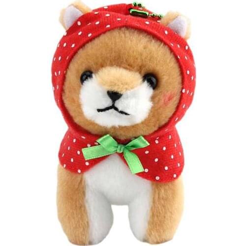 Adorable Dog Plush Toys Dog Pomeranian Doggy Shiba Shunsuke Poodle Plush Toys key chain Animal Suffed Doll for Christmas Gift