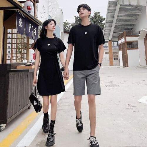 Couples wear summer dress new realistic 2021 dress T-shirt couples clothes couples clothing