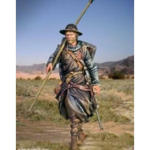 Unassambled 1/24 75MM ancient warrior Templar Sergeant 75 mm Resin figure miniature model kits Unpainted