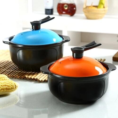 Christmas Korean deep pot candy color vertical ceramic casserole soup pot stew soup porridge pot temperature