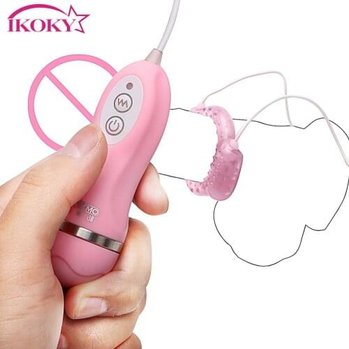 IKOKY Jump Egg Vibrator Masculine Masturbation Sex Toys For Men Vibrate Penile Ring Penis Stimulator Persistent Ring