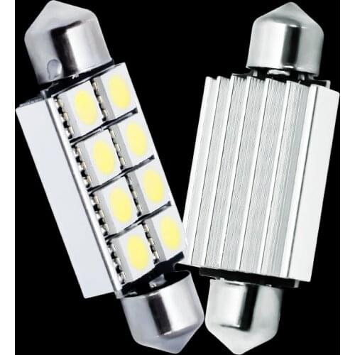 1pc 42mm C5W C10W canbus no error Festoon 8 led 5050 smd Car Licence Plate Light Auto housing Interior lamps Reading Lights