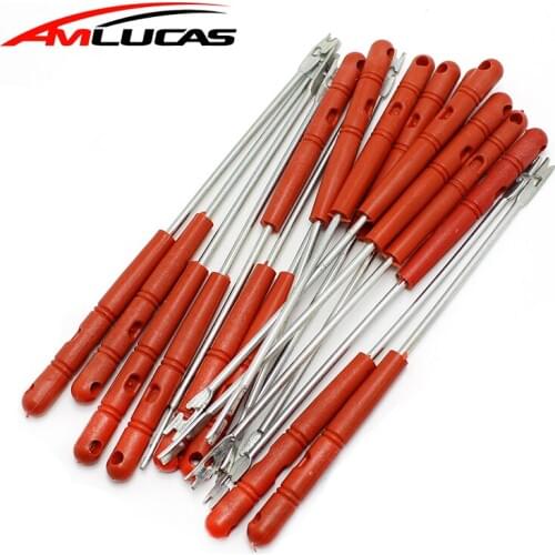 2pcs Decoupling Device 14.5cm Fishing Gear Hook Portable Rapid Detacher Removal Tackle Metal Stee Fishing Tools WE341