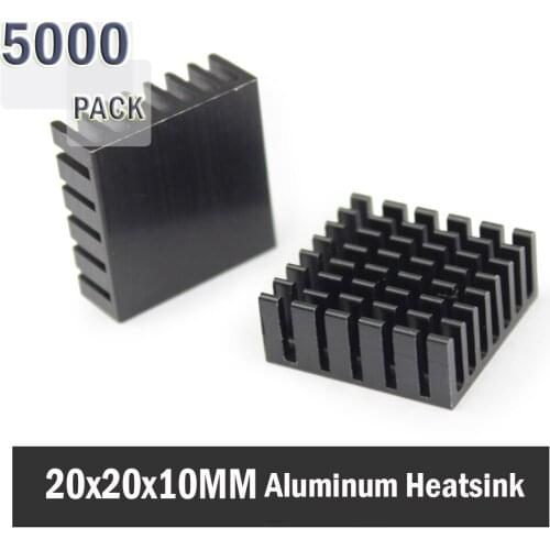 5000Pcs Gdstime 20x20x10mm 20mm 10mm Aluminum Heatsink for Computer Xbox360 PS VGA Graphics Card DDR RAM Video Memory Heat sinks