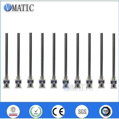 Free Shipping 12Pcs 12Ga 1.5'' Blunt Stainless Steel Glue Dispensing Adhesive Dispenser Syringe Needle 1-1/2 Inch