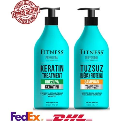 Brazilian keratin Hair Treatment Straightening Keratin Set Wheat protein Shampoo 1000ml + Keratin 1000ml Fast Delivery