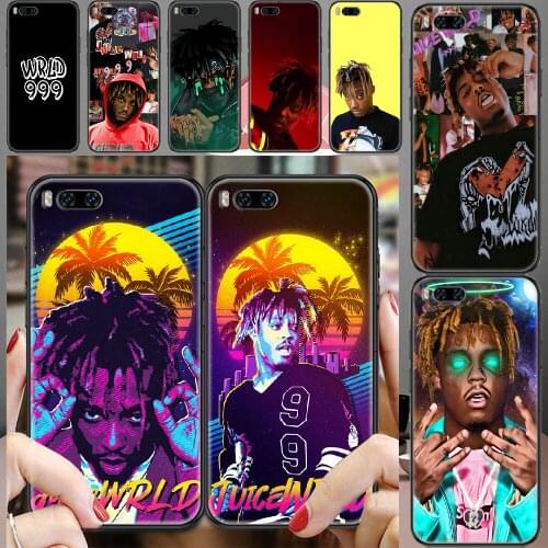 Juice WRLD 999 Rapper Phone case For Xiaomi Mi Max Note 3 A2 A3 8 9 9T 10 Lite Pro Ultra black art hoesjes 3D back soft
