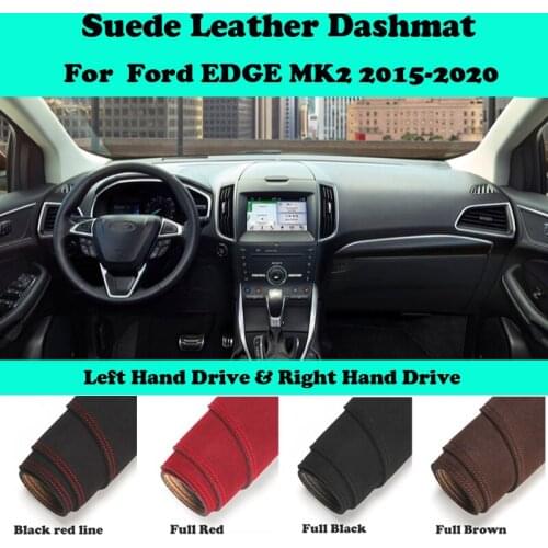 For Ford EDGE MK2 2015 2016 2017-2020 Suede Leather Dashmat Dashboard Cover Pad Dash Mat Car-Styling Carpet Accessories LHD RHD
