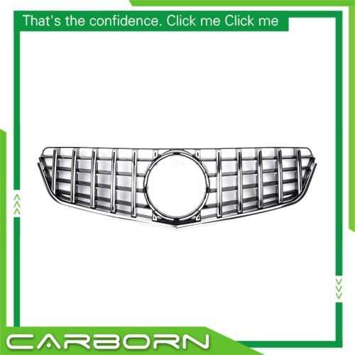 For-Mercedes For-Benz E-class Coupe W207 C207 E200 E320 E350 E400 2009-2013 GT Style with Emblem Front Bumper Racing Grille