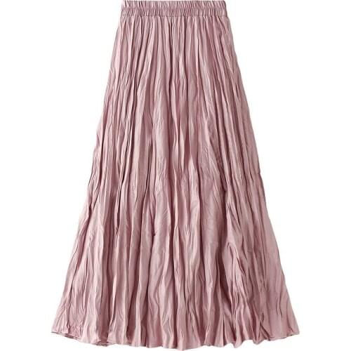 Womens Tulle Skirt Knee Length High Waist Skirt A-Line Midi Pleated Skirts